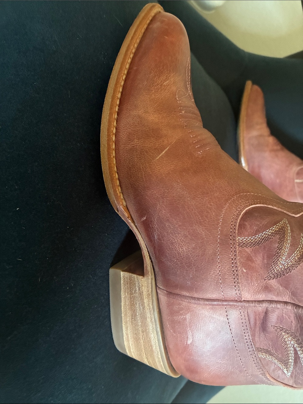 Tecovas “The Jamie” Western Cowgirl Boots -Pink Frost- worn 3 times - Picture 5 of 11